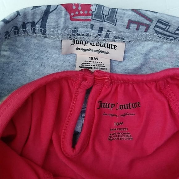 Juicy Couture Top & Legging Matching Set Sz 18 Mo. - Picture 5 of 5
